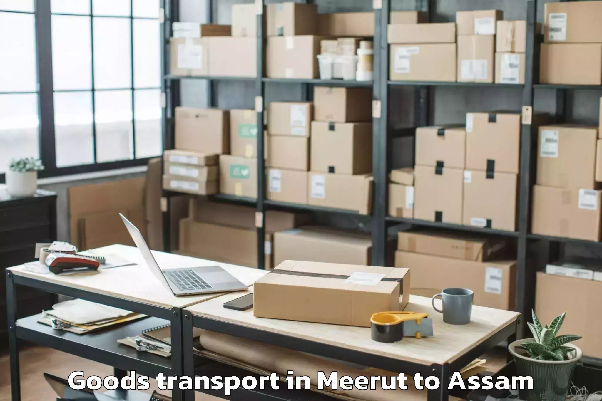 Affordable Meerut to Moranha Goods Transport